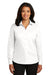 Red House RH79 Womens Wrinkle Resistant Long Sleeve Button Down Shirt White Model Front