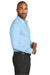 Red House RH80 Mens Wrinkle Resistant Long Sleeve Button Down Shirt w/ Pocket Heritage Blue Model Side