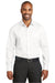 Red House RH80 Mens Wrinkle Resistant Long Sleeve Button Down Shirt w/ Pocket White Model Front