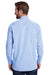 Artisan Collection RP220 Mens Microcheck Gingham Long Sleeve Button Down Shirt Light Blue/White Model Back