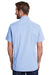 Artisan Collection RP221 Mens Microcheck Gingham Short Sleeve Button Down Shirt Light Blue/White Model Back