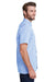 Artisan Collection RP221 Mens Microcheck Gingham Short Sleeve Button Down Shirt Light Blue/White Model Side