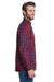 Artisan Collection RP250 Mens Mulligan Check Long Sleeve Button Down Shirt Red/Navy Blue Model Side