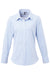 Artisan Collection RP320 Womens Microcheck Gingham Long Sleeve Button Down Shirt Light Blue/White Model Flat Front