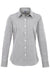 Artisan Collection RP320 Womens Microcheck Gingham Long Sleeve Button Down Shirt Black/White Model Flat Front