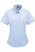 Artisan Collection RP321 Womens Microcheck Gingham Short Sleeve Button Down Shirt Light Blue/White Model Flat Front