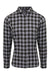 Artisan Collection RP350 Womens Mulligan Check Long Sleeve Button Down Shirt Steel Grey/Black Model Flat Front