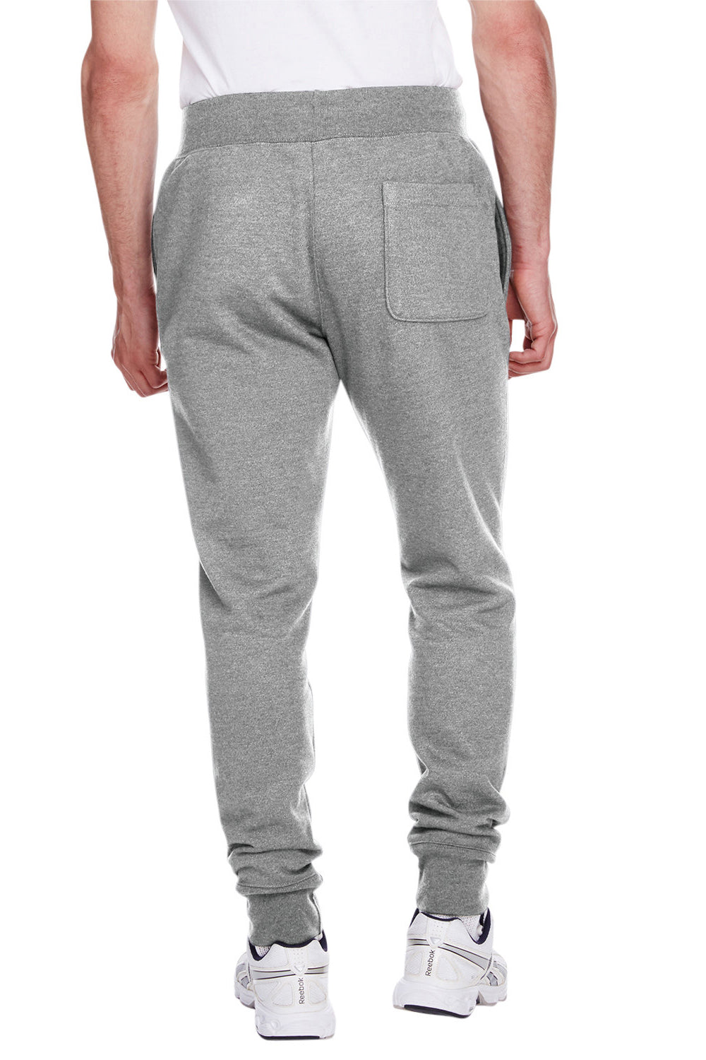 Champion RW25 Mens Reverse Weave Fleece Jogger Sweatpants w/ Pockets Oxford Grey Model Back