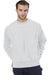 Champion S149/S1049 Mens Shrink Resistant Crewneck Sweatshirt Silver Grey Model Front