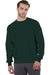 Champion S149/S1049 Mens Shrink Resistant Crewneck Sweatshirt Dark Green Model Front