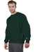 Champion S149/S1049 Mens Shrink Resistant Crewneck Sweatshirt Dark Green Model 3q