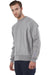 Champion S149/S1049 Mens Shrink Resistant Crewneck Sweatshirt Oxford Grey Model 3q