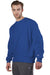 Champion S149/S1049 Mens Shrink Resistant Crewneck Sweatshirt Athletic Royal Blue Model 3q