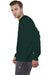 Champion S149/S1049 Mens Shrink Resistant Crewneck Sweatshirt Dark Green Model Side