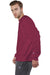 Champion S149/S1049 Mens Shrink Resistant Crewneck Sweatshirt Cardinal Red Model Side