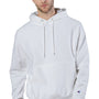Champion Mens Shrink Resistant Hooded Sweatshirt Hoodie w/ Pouch Pocket - White