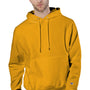 Champion Mens Shrink Resistant Hooded Sweatshirt Hoodie w/ Pouch Pocket - Gold