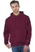 Champion S101/S1051 Mens Shrink Resistant Hooded Sweatshirt Hoodie w/ Pouch Pocket Cardinal Red Model Front