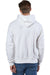 Champion S101/S1051 Mens Shrink Resistant Hooded Sweatshirt Hoodie w/ Pouch Pocket White Model Back
