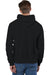 Champion S101/S1051 Mens Shrink Resistant Hooded Sweatshirt Hoodie w/ Pouch Pocket Black Model Back