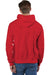 Champion S101/S1051 Mens Shrink Resistant Hooded Sweatshirt Hoodie w/ Pouch Pocket Scarlet Red Model Back