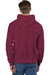 Champion S101/S1051 Mens Shrink Resistant Hooded Sweatshirt Hoodie w/ Pouch Pocket Cardinal Red Model Back