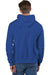 Champion S101/S1051 Mens Shrink Resistant Hooded Sweatshirt Hoodie w/ Pouch Pocket Athletic Royal Blue Model Back