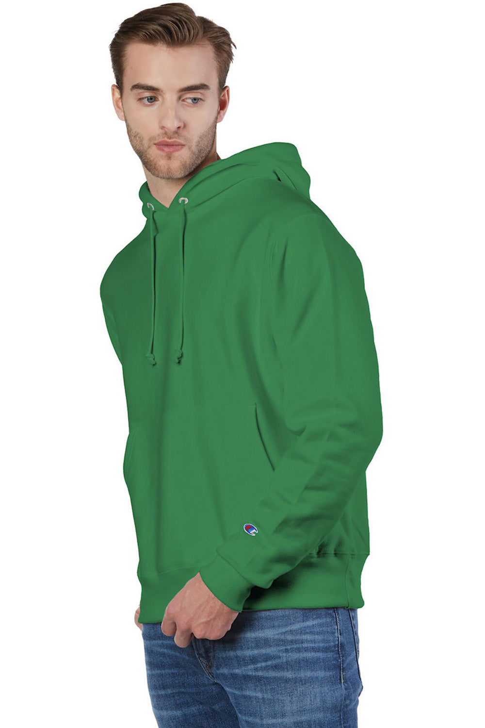 Champion S101/S1051 Mens Shrink Resistant Hooded Sweatshirt Hoodie w/ Pouch Pocket Kelly Green Model 3q