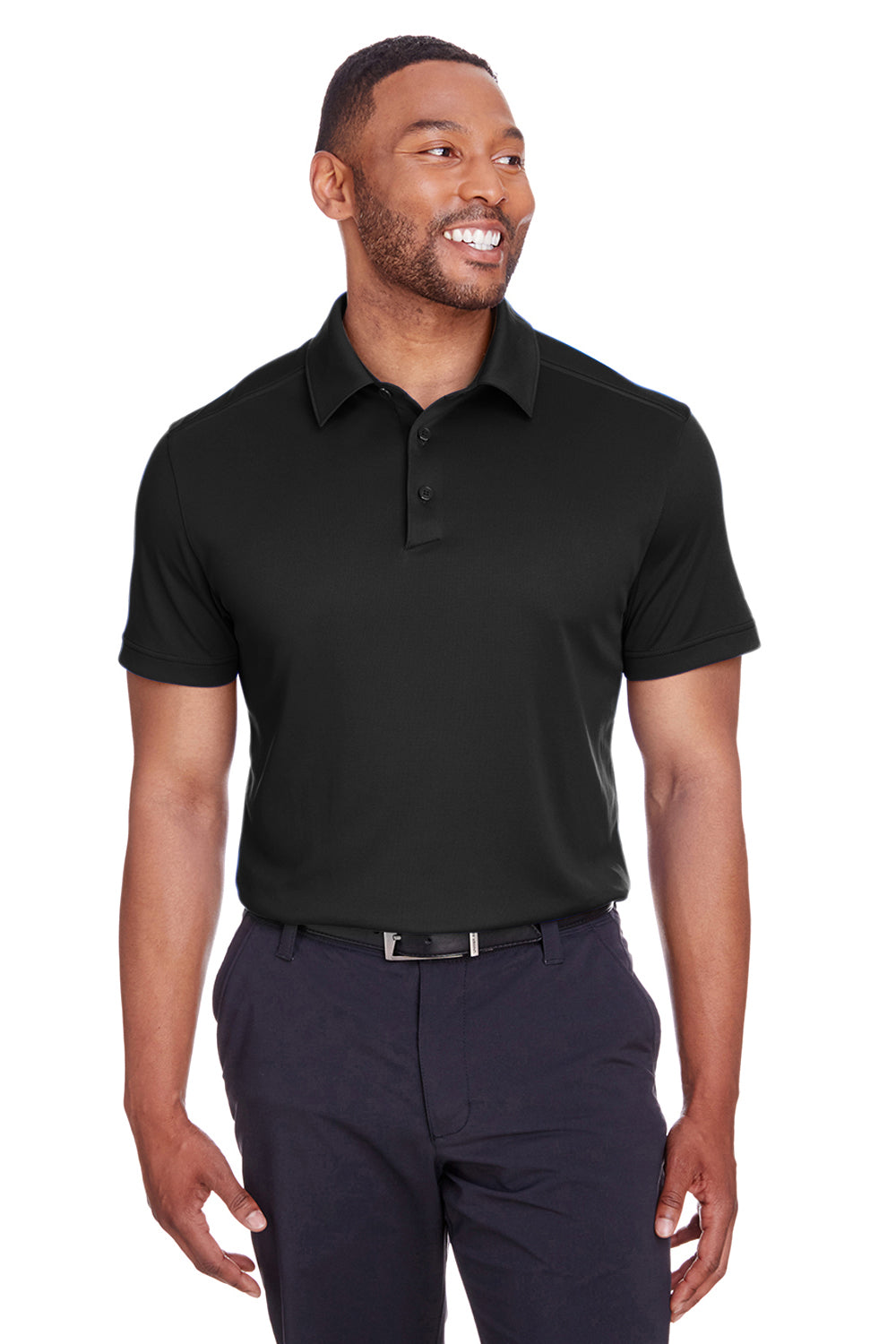 Spyder S16532 Mens Freestyle Short Sleeve Polo Shirt Black Model Front