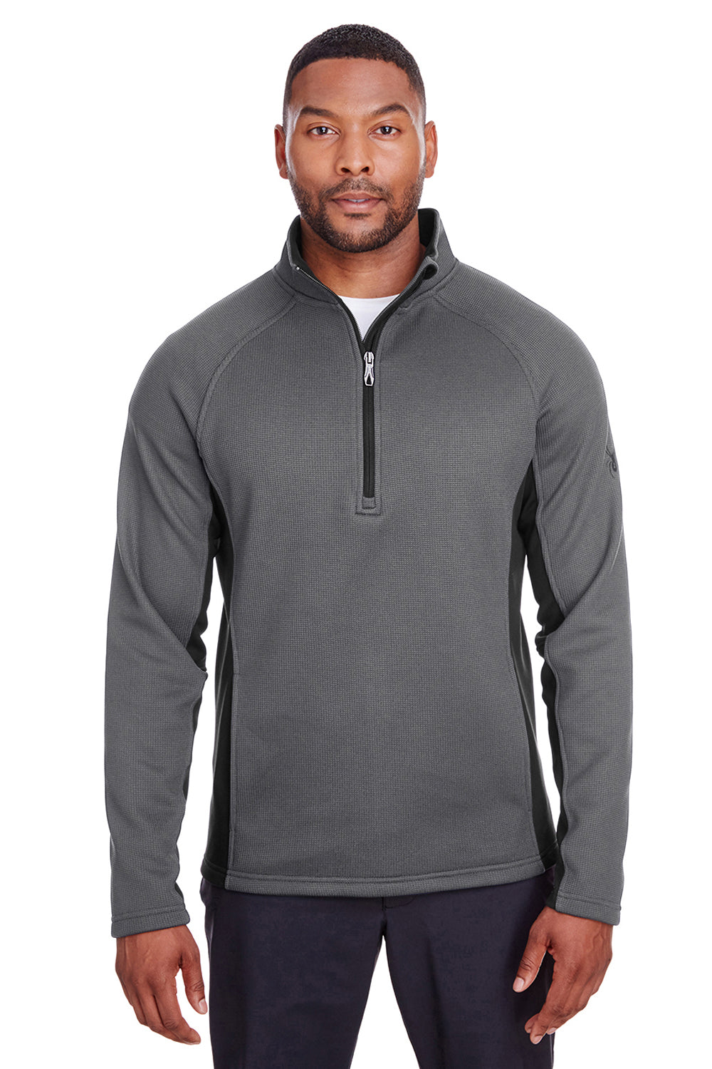 Spyder S16561 Mens Constant 1/4 Zip Sweater Polar Grey Model Front