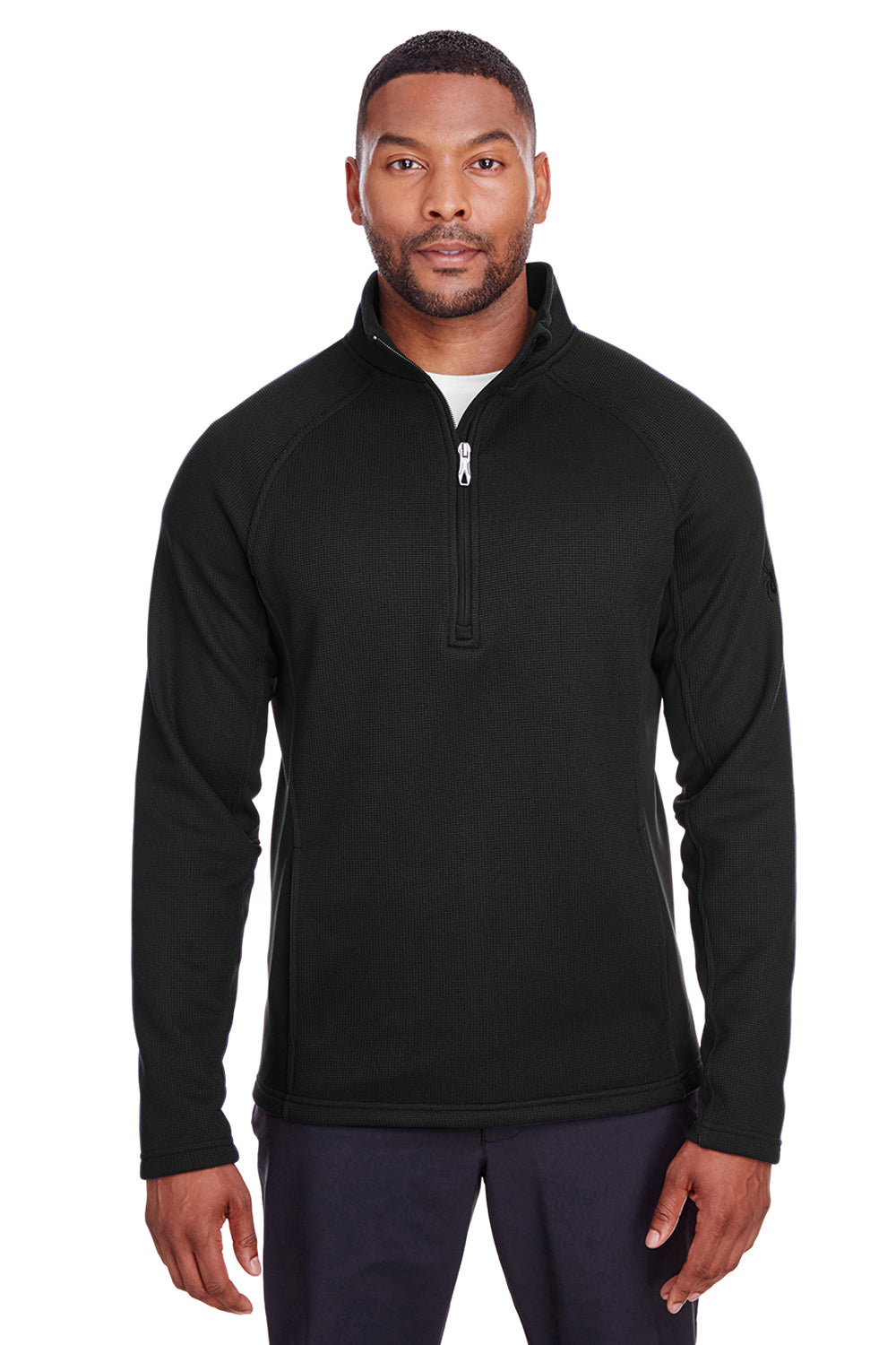Spyder S16561 Mens Constant 1/4 Zip Sweater Black Model Front