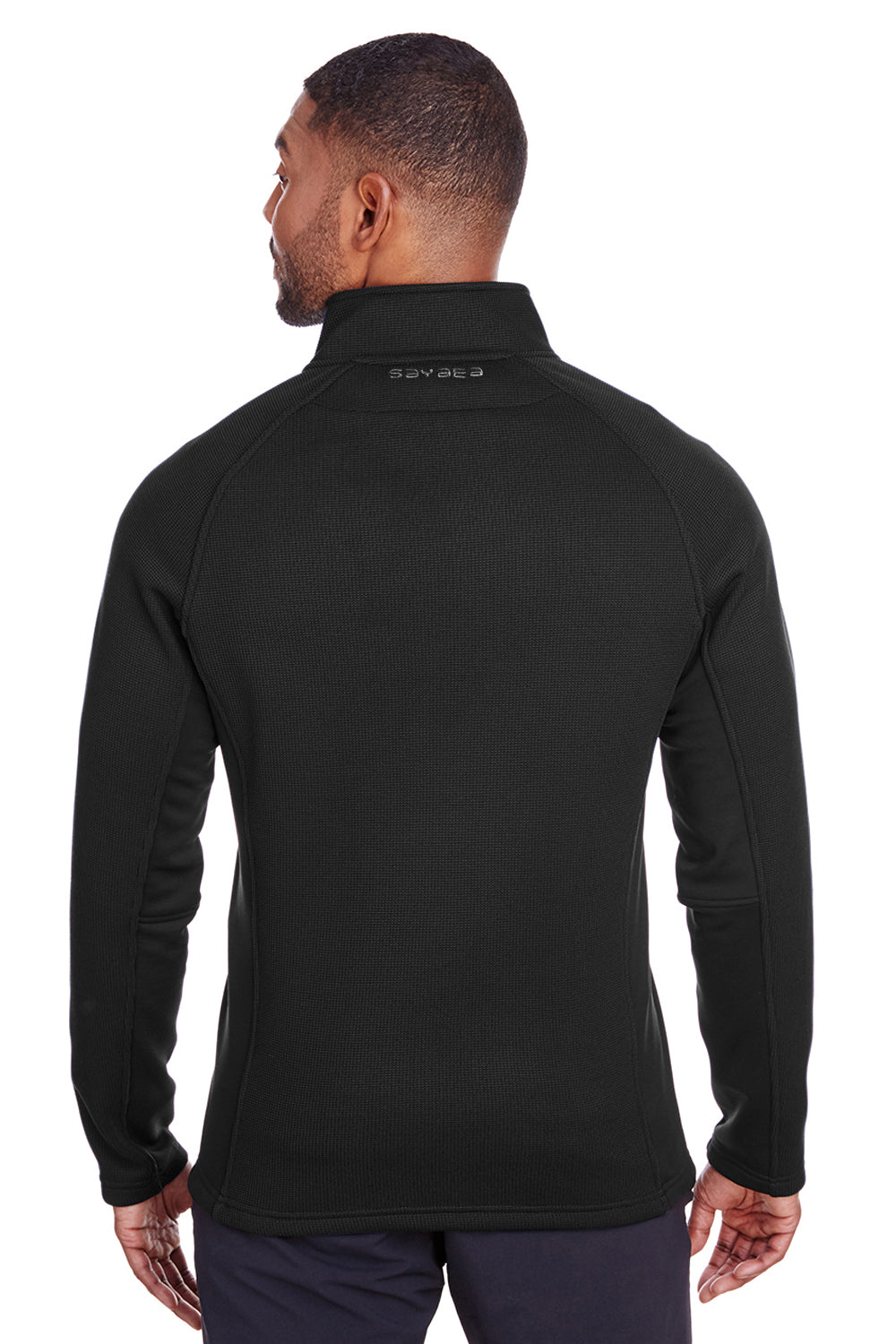 Spyder S16561 Mens Constant 1/4 Zip Sweater Black Model Back