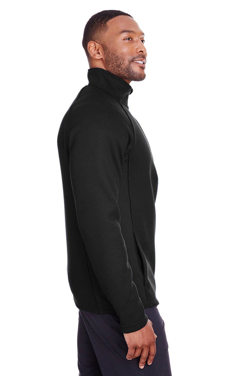 Spyder S16561 Mens Constant 1/4 Zip Sweater Black Model Side