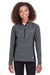 Spyder S16562 Womens Constant 1/4 Zip Sweater Heather Black Model Front