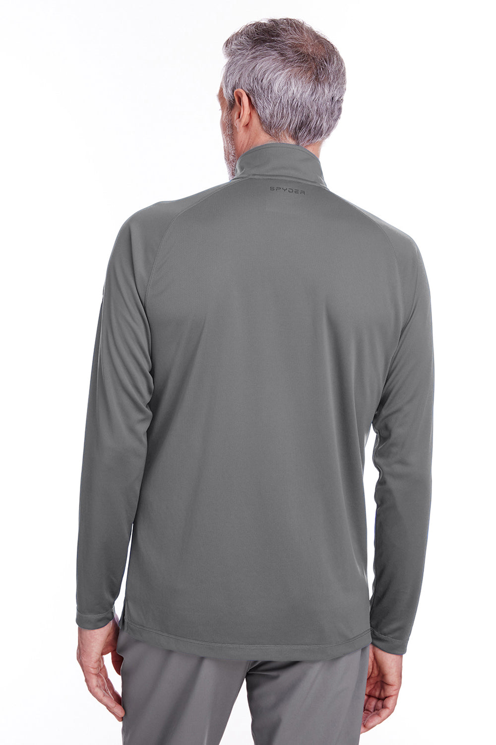Spyder S16797 Mens Freestyle 1/4 Zip Sweatshirt Polar Grey Model Back