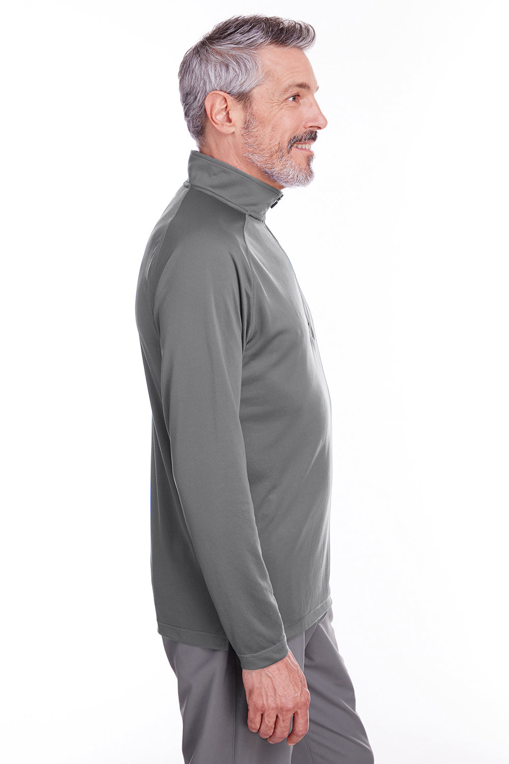 Spyder S16797 Mens Freestyle 1/4 Zip Sweatshirt Polar Grey Model Side