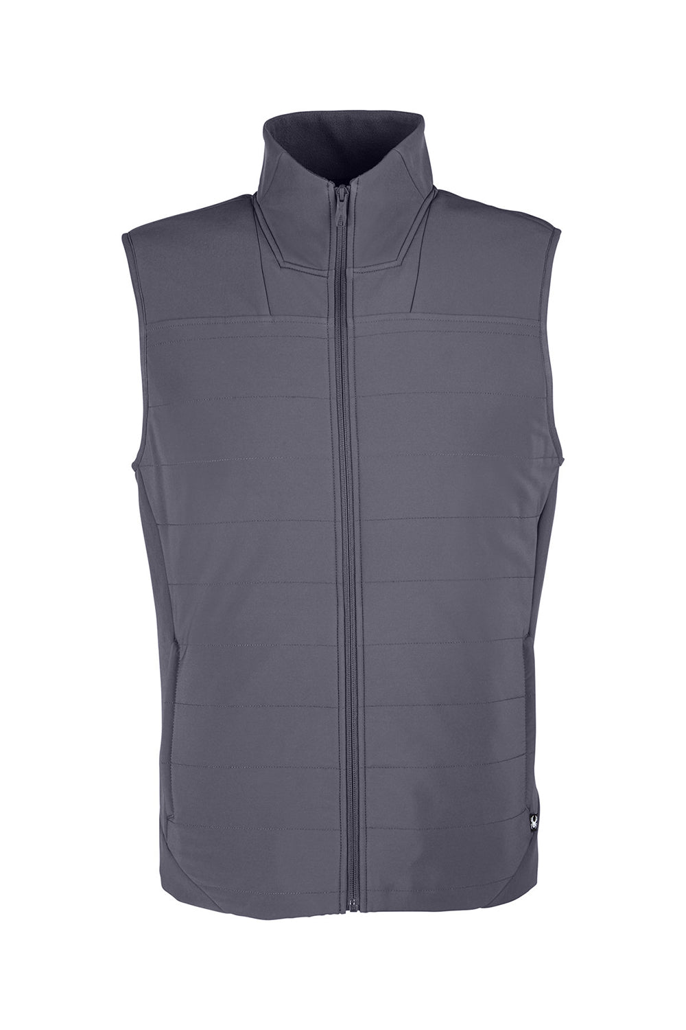 Spyder S17028 Mens Transit Full Zip Vest Polar Grey Flat Front