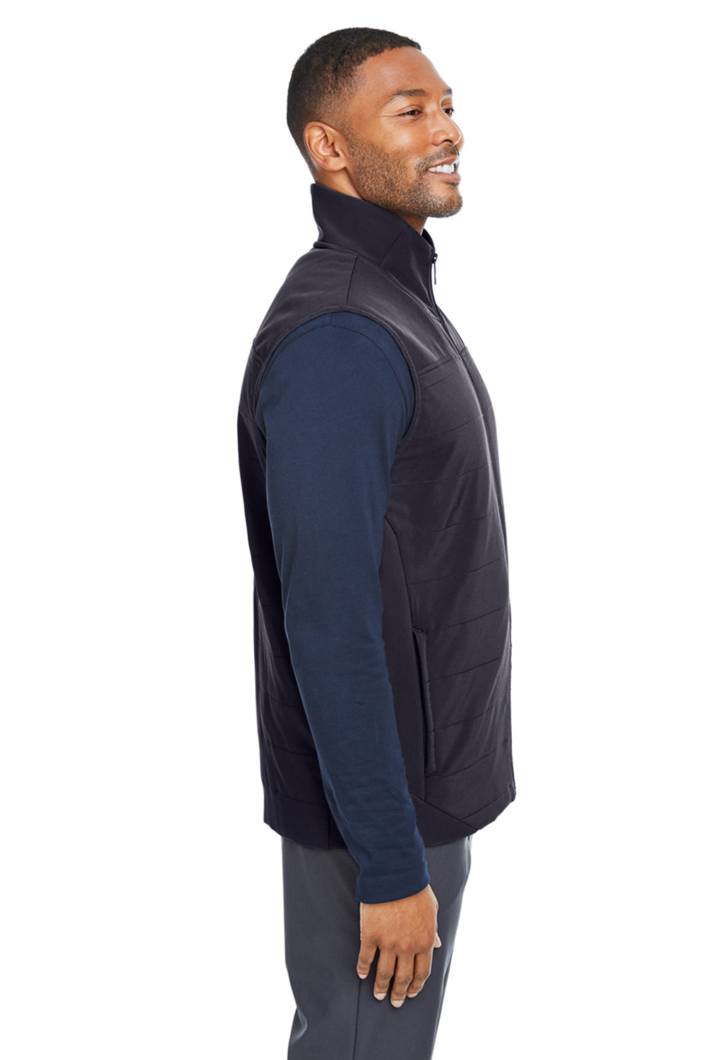 Spyder S17028 Mens Transit Full Zip Vest Black Model Side