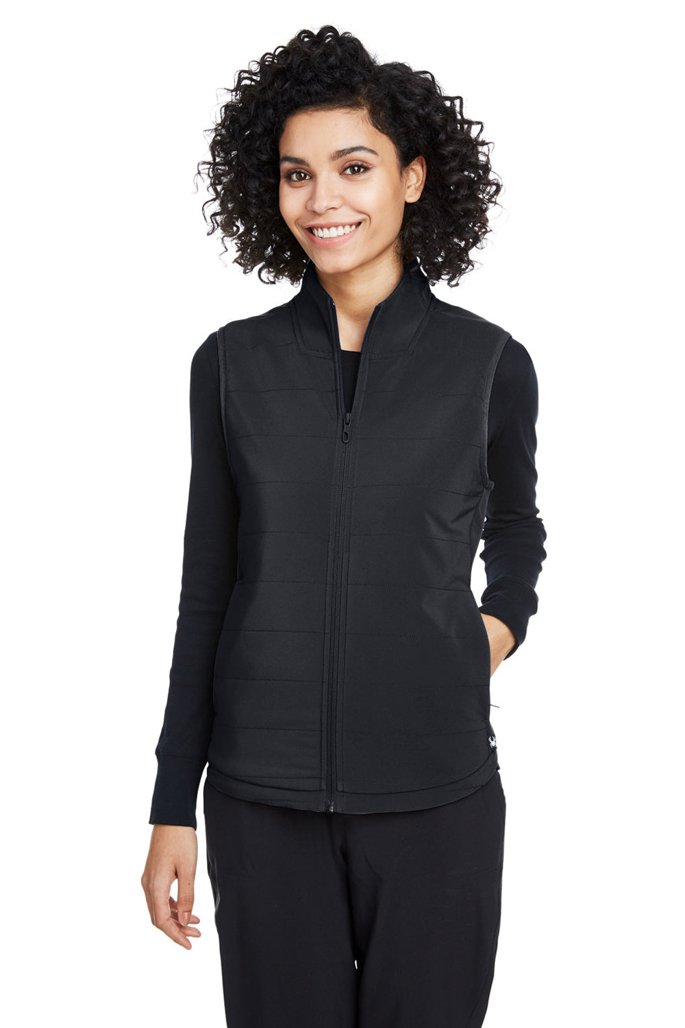 Spyder S17029 Womens Transit Full Zip Vest Black Model Front