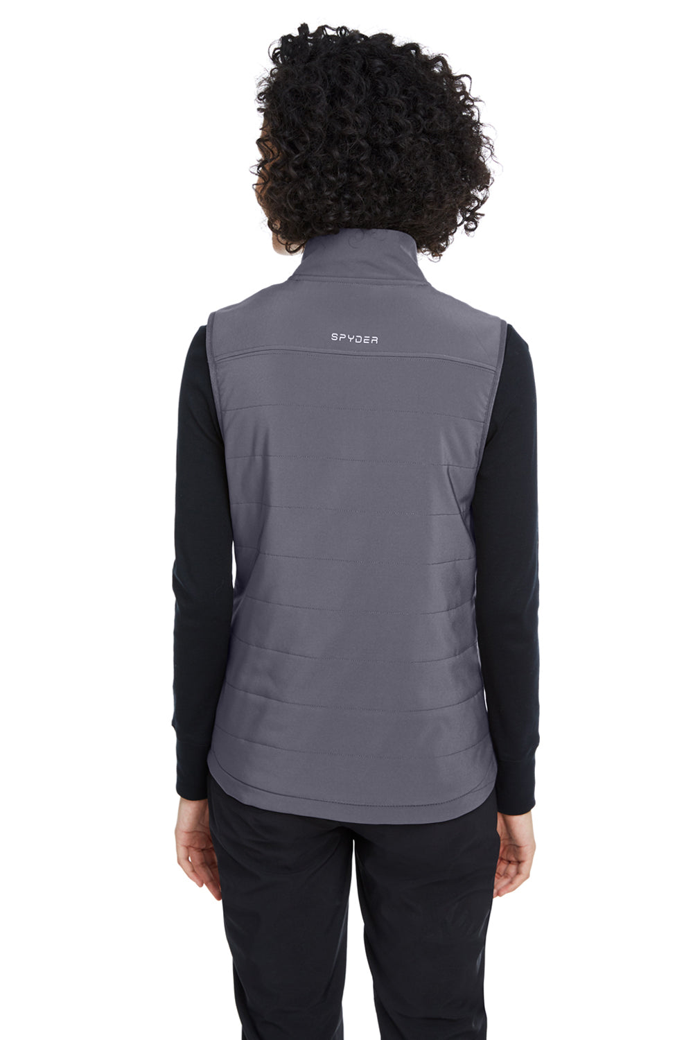 Spyder S17029 Womens Transit Full Zip Vest Polar Grey Model Back