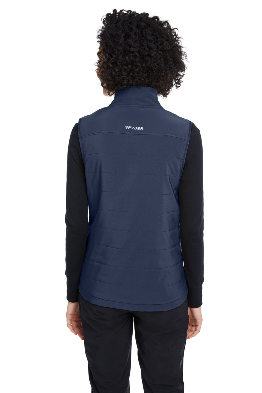 Spyder S17029 Womens Transit Full Zip Vest Frontier Blue Model Back
