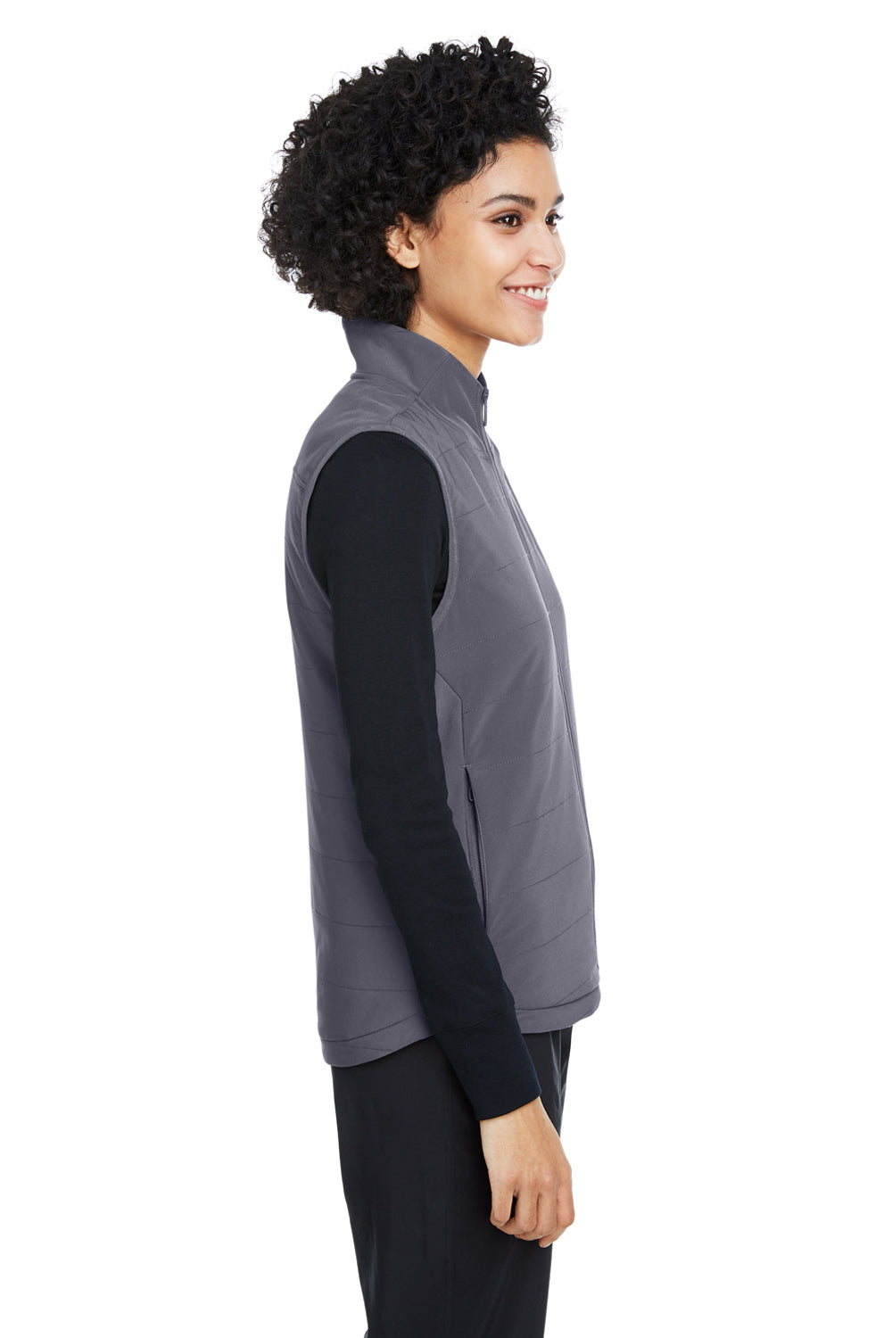 Spyder S17029 Womens Transit Full Zip Vest Polar Grey Model Side