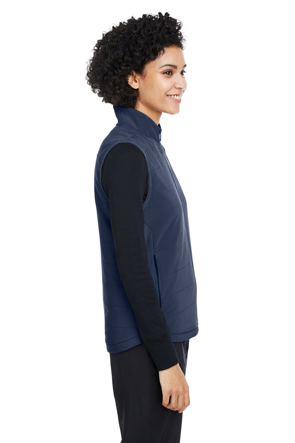 Spyder S17029 Womens Transit Full Zip Vest Frontier Blue Model Side