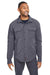Spyder S17030 Mens Transit Full Snap Down Shirt Jacket Polar Grey Model Front