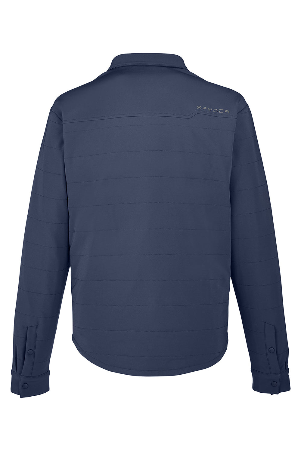 Spyder S17030 Mens Transit Full Snap Down Shirt Jacket Frontier Blue Flat Back
