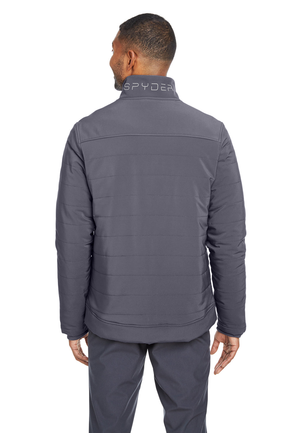 Spyder S17302 Mens Transit Full Zip Jacket Polar Grey Model Back
