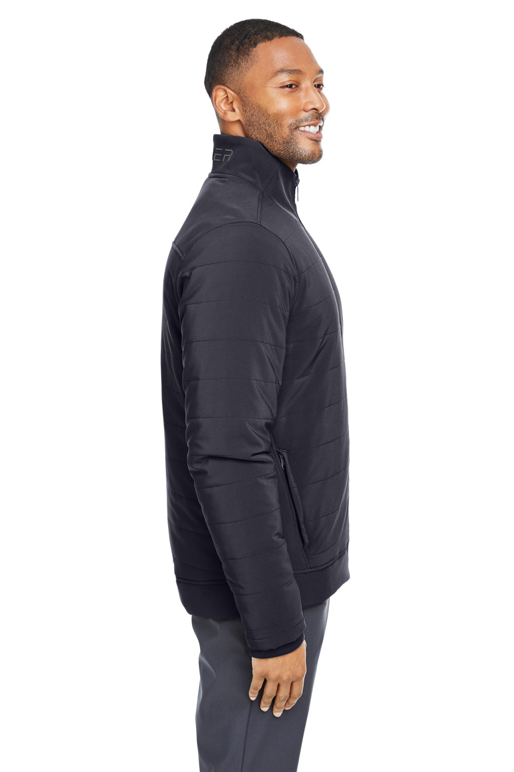 Spyder S17302 Mens Transit Full Zip Jacket Black Model Side