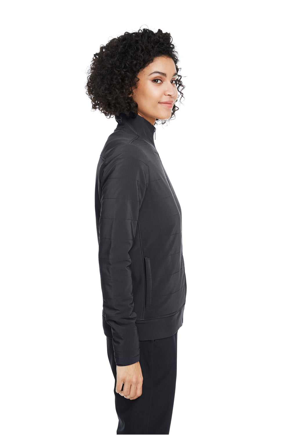 Spyder S17388 Womens Transit Full Zip Jacket Black Model Side