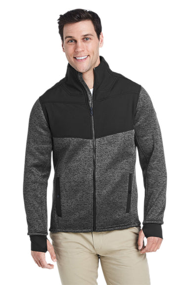 Spyder S17740 Mens Passage Full Zip Sweater Jacket Polar Grey Powder/Black Model Front