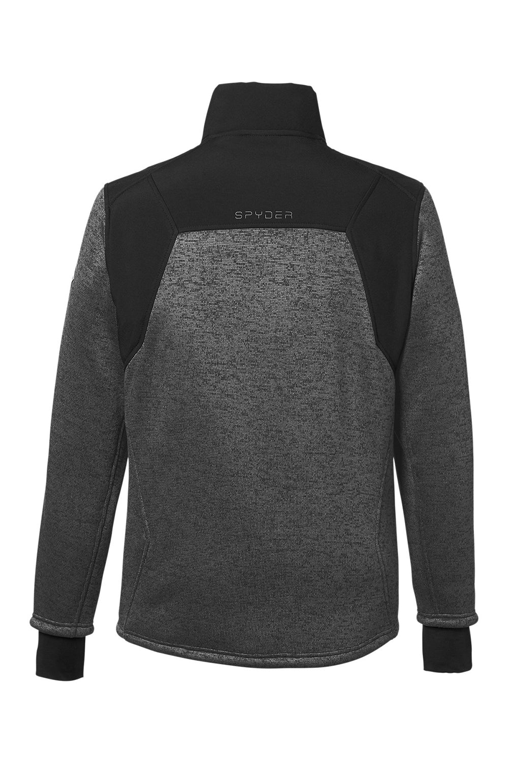 Spyder S17740 Mens Passage Full Zip Sweater Jacket Polar Grey Powder/Black Flat Back